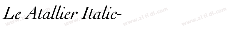Le Atallier Italic字体转换